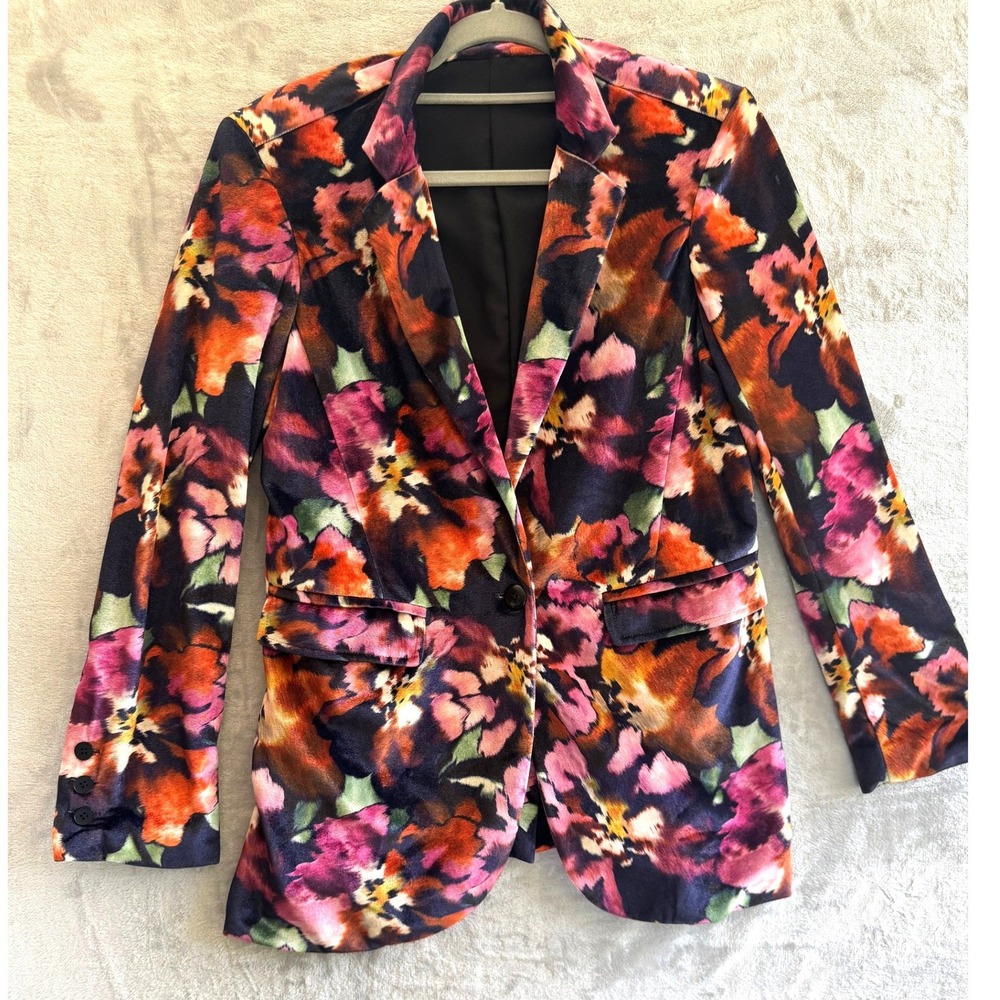 MISA Los Angeles Carine Blazer Libra Fleur Velvet Floral XS Small 2023 AFJA86110